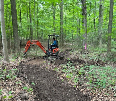 legacy park trail construction 2