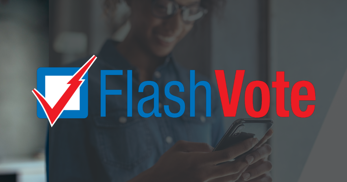 FlashVote with man on phone